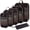 A-Black-6, variant on TRIPGEAR 6 Set Expandable Compression Packing Cubes, Lightweight Travel Organizer Bags