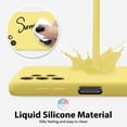 thumbnail image 4 of for Samsung Galaxy A32 5G Phone Case Liquid Silicone, Cute Thin Slim Soft Rubber TPU Plain Smooth Gel Cover for Women Girl Aesthetic Design, Matte Solid Protective & Shockproof Bumper, Yellow, 4 of 14