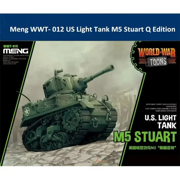 Meng WWT- 012 WWT U.S. Light Tank M5 Stuart Q Edition Plastic Assembly Model Kit