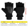 thumbnail image 3 of Women Men Thicken Driving Cycling Warm Convertible Touch Screen Gloves Sport Mittens Fingerless Gloves COFFEE L, 3 of 8