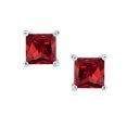 thumbnail image 2 of Bling Jewelry Womens 2CT Princess Cut CZ Stud Earrings in Sterling Silver 7MM, 2 of 6