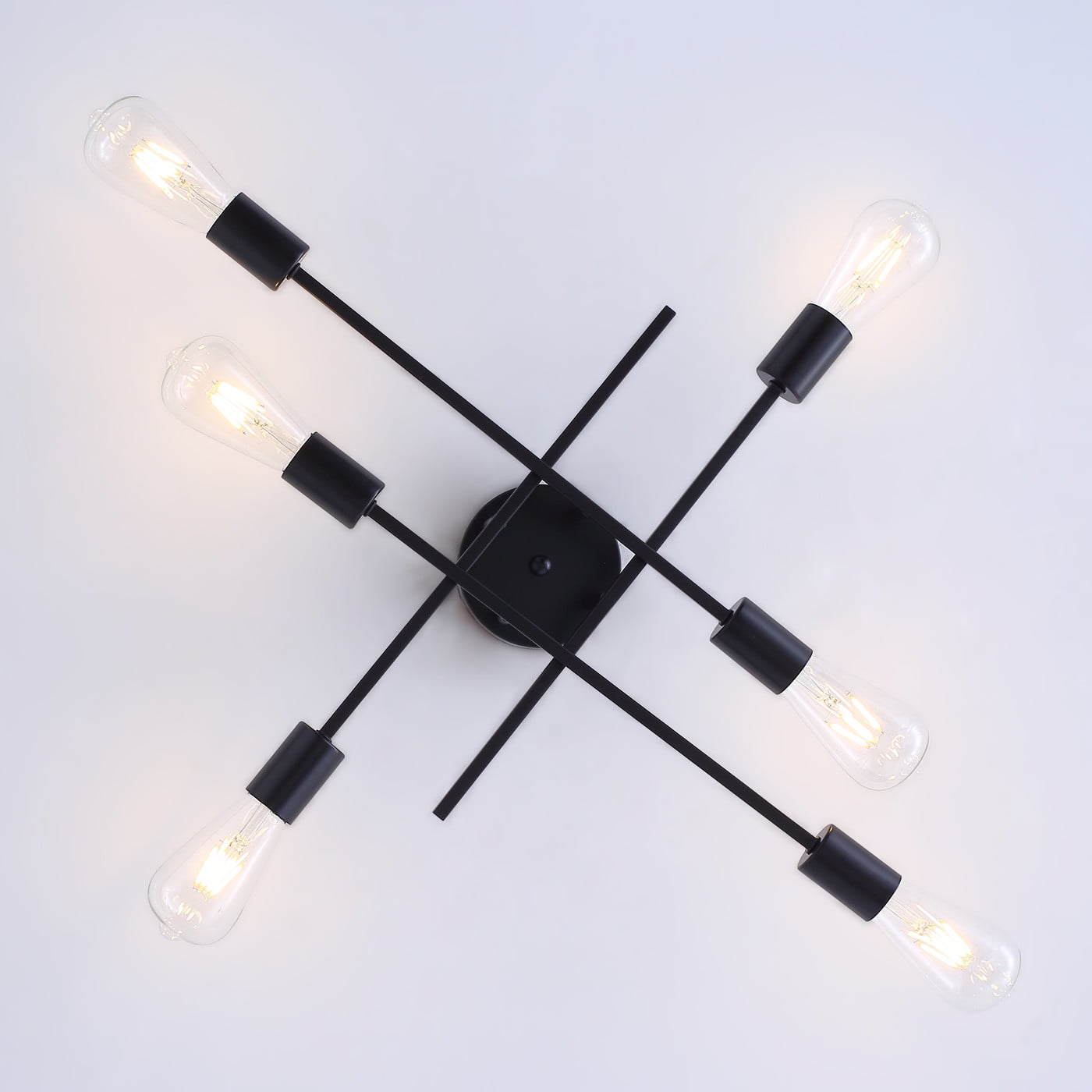 Aiwen Retro Metal Sputnik Semi Flush Mount Ceiling Lamp Modern Light Fixture