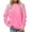 Pink, variant on Plus Size Long Sleeve Tops for Women 3x Womens Dressy Sweatshirt Long Sleeve Casual Shirts Round Neck Sweatshirt Tunic Tops