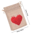 thumbnail image 5 of FUTUREORYY 6Pcs Assorted Color Durable Burlap Drawstring Bags Valentines Day Candy Pouches for Festival and Party Use, 5 of 6