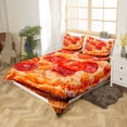 thumbnail image 3 of Pepperoni Pizza Duvet Cover King Adults,Funny Realistic Food Bedding Set Bedroom Decor,Cheese Pizza Comforter Cover Sausage Pizza Bed Set Novelty Gifts 3Pcs, 3 of 4
