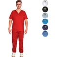 thumbnail image 1 of Pijama Uniforme Medico Clinico Hombre Conjunto Corte Recto Rojo XL, 1 of 5