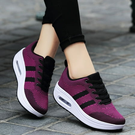 

WMYBD Shoes for Women Women s Fashion Casual Breathable Lace Up Sports Running Sneakers Leather Shoes Gifts for Women