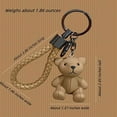 thumbnail image 2 of Rush Cartoon creative resin puppet bearBear Key Ring Charm for Car Keys, Backpack Accessories cute bag ornament(black，2pcs) S070, 2 of 3