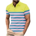thumbnail image 2 of Blusa y camisa de manga corta con cuello vuelto para hombre, blusa de manga larga con solapa y botones estampados, blusa de poliéster para hombre, 2 of 2