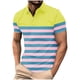 thumbnail image 1 of Mens Manga Corta Botón Abajo Camisas con Bolsillo Pulover Botón de Impresión de la Camisa de Solapa de Poliéster Cuello de Vuelta, Blusa Casual para Hombres, 1 of 2