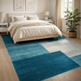 thumbnail image 3 of ODIKA 8'x10' Washable Area Rug Hallway Abstract Long Brushstroke Contemporary Watercolor Hallways for Dining Room, Large Office, Lounge, Non-Slip Chair-Friendly Mat, 3 of 7