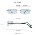 thumbnail image 4 of LifeArt Pure Titanium Frame Glasses/Blue Light Blocking Reading Glasses, Reduce Eyestrain, Stylish for Men and Women(Silver,+3.50 Magnification), 4 of 5