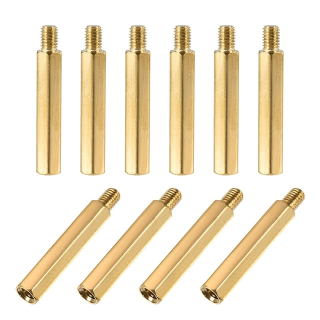 Unique Bargains M5 x 35 mm + 7 mm Entretoise Hexagonale en Laiton 10 Pcs