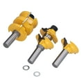 thumbnail image 3 of Woodworking Milling Cutter, Professional 3Pcs Tenon Rail Stile Router Set Carbide 1/2in Shank  For Wood For Cabinet For DIY, 3 of 8