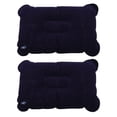 thumbnail image 1 of 2X Almohada Inflable del Aire Plegable Portátil Al Aire Libre Cojín de Doble Cara Azul oscuro, 1 of 8