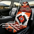 thumbnail image 5 of Yuyamidu Orange Aztec Southwest Car Seat Cover Front Seats Only Full Set of 2, Gemoetric Bucket High Back Car Front Seat Covers, Universal Fit, 5 of 6