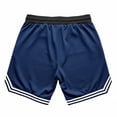 thumbnail image 4 of vdgthytj Mens Basketball Shorts Breathable Quick Dry Drawstring Waist Striped Running Athletic Shorts with Zip Pockets, 4 of 5