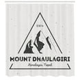 thumbnail image 3 of Nepal Shower Curtain, Dhaulagiri Mountain in Himalayas Climbing Tourism Themed Extreme Sports Image, Fabric Bathroom Set with Hooks, 69W X 84L Inches Extra Long, Grey Charcoal Grey, by Ambesonne, 3 of 3