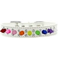 thumbnail image 3 of Pet and Dog Spike Collar, "Double Crystal  Rainbow Spikes", 3 of 6
