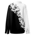 thumbnail image 5 of HAJWOH Womens Button Down Shirts Dressy Long Sleeve Floral Blouse Business Casual Work Office Fall Fashion Shirts, 5 of 7