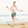thumbnail image 4 of Zufioo Cute Big-Eyed Black Cat Print Women's Beach Short Wrap Skirt, Short Quick-drying Wrap Skirt, Swimsuit Cover-up Sun Protection Cape, Suitable for Beach, Pool-One Size, 4 of 7