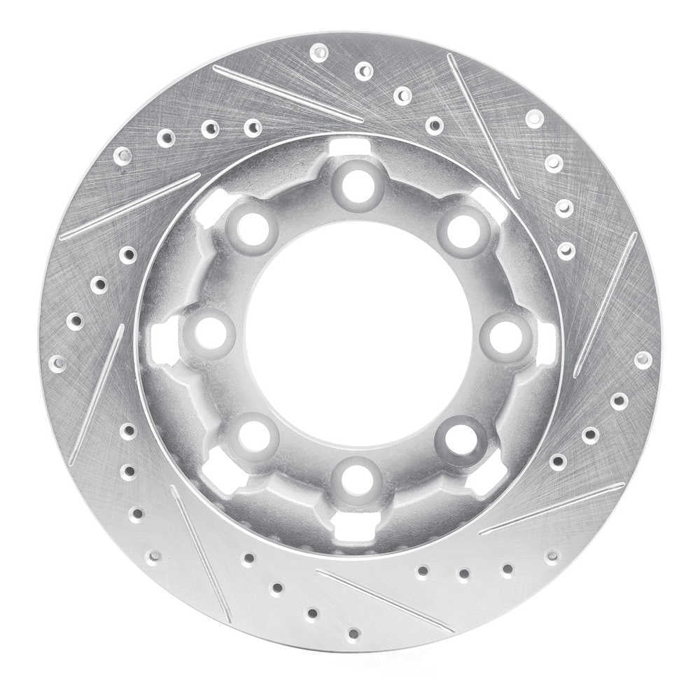 Dynamic Friction Company 631-40048L DFC Brake Rotor - Drilled And Slotted - Silver