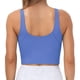 thumbnail image 4 of Sujetador deportivo THE GYM PEOPLE, acolchado, largo, para yoga, gimnasio, azul mar, 4 of 7