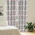 thumbnail image 2 of Ambesonne Christmas Curtains, Deer Trees Borders, Pair of 28"x84", Grey White and Red, 2 of 5