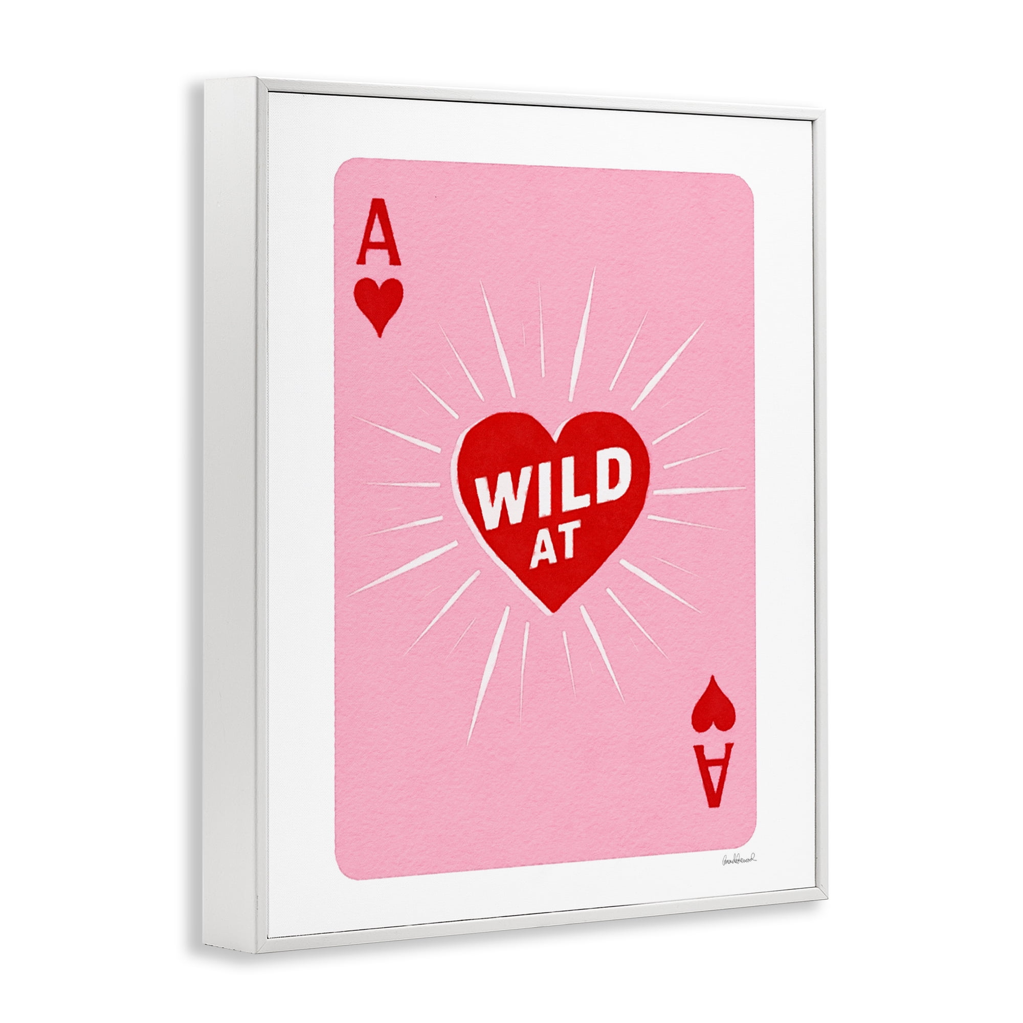 Wild At Heart Card White Framed Giclee Art, design by Amanda Greenwood