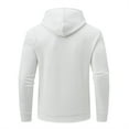 thumbnail image 3 of QPNGRP Men's Pullover Hoodies Plaid Long Sleeve Drawstring Casual Hooded Sweatshirts with Kanga Pockets White M, 3 of 6
