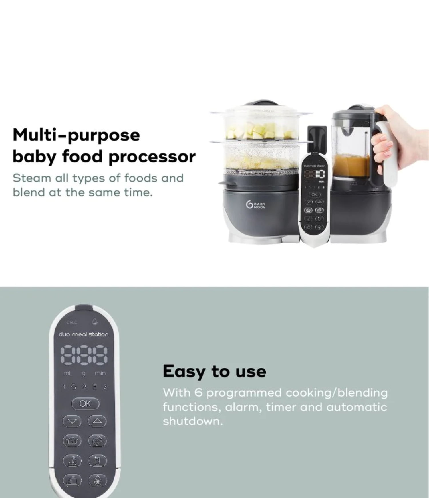 Babymoov Nutribaby Zen Multi Function (Sterilizer, Warmer, Steamer and  Blender)