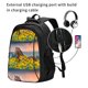 thumbnail image 2 of Disketp Horse Sunflowers Mochila de Viaje Estampada para Laptop con Puerto de Carga USB, Mochila Impermeable para Computadora – Regalo para Hombres y Mujeres, 2 of 7