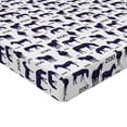 thumbnail image 4 of Ambesonne Zebra Fitted Sheet, Silhouette of African Animals, Queen Size, Violet Charcoal Grey, 4 of 5
