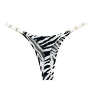 UoCefik G String Thongs for Women Seamless Low Rise Panties Low Rise 特性 Thong Underwear Zebra L