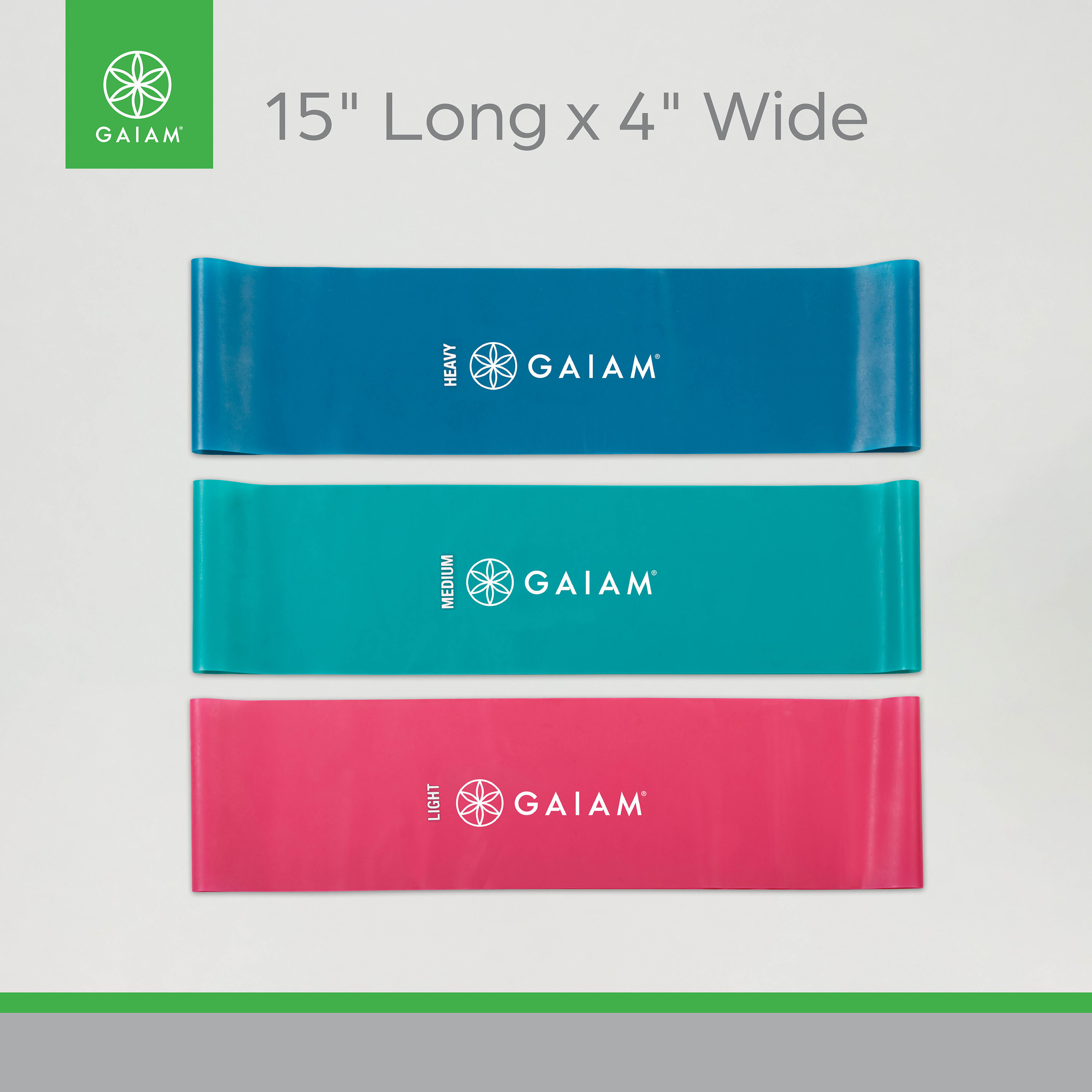 Gaiam Loop Resistance Exercise Bands 3-Piece Set photo 2