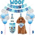thumbnail image 1 of Dog Birthday Party Supplies Dog Birthday Bandana Hat Set Party Accessories (blue), 1 of 5