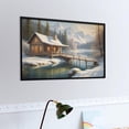thumbnail image 4 of Winter Scene Puzzle 1000 Piece Jigsaw Puzzle Illustration of Lake House,30.7"x20.8" Large Puzzle Decoration for Family Party Holiday,Multi-Color Snow Landscape, 4 of 6
