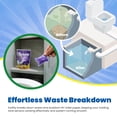 thumbnail image 3 of Walex Porta-Pak Black Holding Tank Deodorizer & Portion Control System Drop-Ins - Rapid Breakdown of Waste & Paper, Odor Prevention, Cleans Tank & Sensors - Lavender Breeze, 10-Pack, 3 of 6