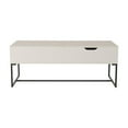 thumbnail image 2 of CorLiving Hayden Modern Engineered Wood and Steel Lift Top Indoor Coffee Table with Storage and 1 Drawer, White, 2 of 9