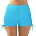 thumbnail image 2 of Women's Swim Shorts Solid Tankini Bottoms Swimming Shorts with Drawstring Summer Swimwear, 2 of 7