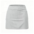 thumbnail image 6 of Skorts for Women with Pockets Casual Summer Cute Stretch Tummy Control High Waisted Skirts with Shorts Underneath Light Gray L, 6 of 6