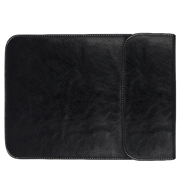 Housse d'Ordinateur Portable Étanche en PU, Housse de Rangement en PU, Pochette Imperméable, Sac, Housse d'Ordinateur Portable de Remplacement pour MacBook, Noir, 15,4 Pouces