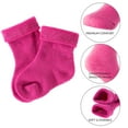 thumbnail image 3 of Lian LifeStyle Fantastic, , Soft, Adorable & Durable 6 Pairs Children Wool Crew Socks Size6M-12M Rose,Orange,Red, 3 of 9