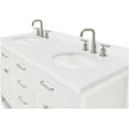 thumbnail image 3 of Ariel H061DWQOVOWHT Bristol 61" Free Standing Double Oval Basin Vanity Set - White, 3 of 7