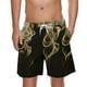 thumbnail image 1 of Pantalones Cortos de Cintura Elástica para Hombre con Bolsillos Pantalones Cortos de Longitud de Rodilla con Impresión de Llama, Pantalones de Playa Casuales con Cordón Elástico, 1 of 4