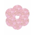 thumbnail image 7 of 13 Inch Round Placemats Set of 6, Christmas Pink Non Slip Heat Insulation PP Table Mats, Xmas Winter Snowflakes New Year Holiday Washable Place Mats for Kitchen Dining Party Table Decor, 7 of 7