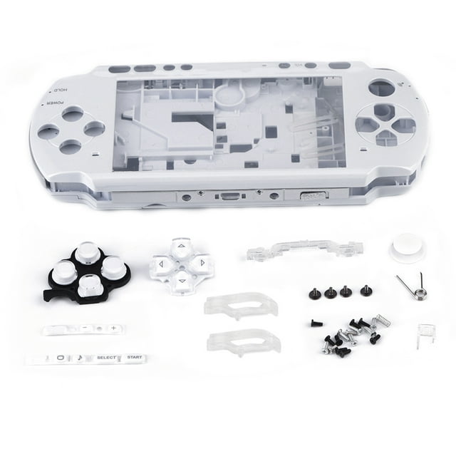 Repuestos de reparación de carcasa completa para consola de juegos PSP 3006 (blanco)