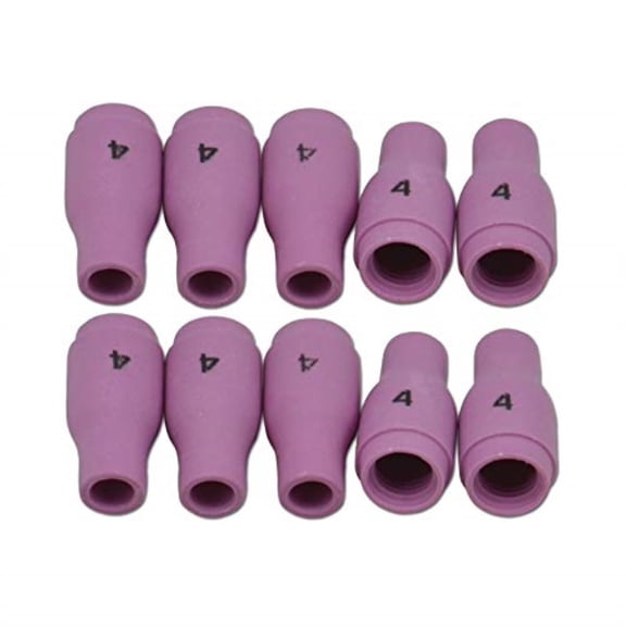 RIVERWELD 13N08#4 1/4" orfiice TIG Alumina Nozzle Ceramic Cups Fit PTA SR DB WP 9 20 25 TIG Welding Torch Accessories 10PK