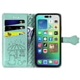 thumbnail image 4 of Funda Cartera FOXDOCK para iPhone 14 ProMax , Flip PU con Relieve de Gatos y Perros, Tarjetero y Soporte, 4 of 6