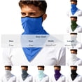 thumbnail image 3 of UPF 50 UV Protection Triangle Neck Gaiter with Ear Loops Breathable Cooling Sun Face Mask Windproof Bandana Scarf for Cycling Fishing Motorcycle Running Outdoor Sports Sky Blue Free Size, 3 of 5